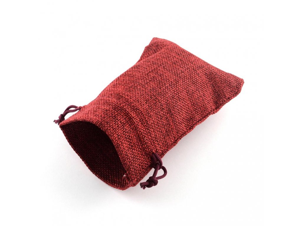 Sáček z polyesteru 9x7cm tmavě červený