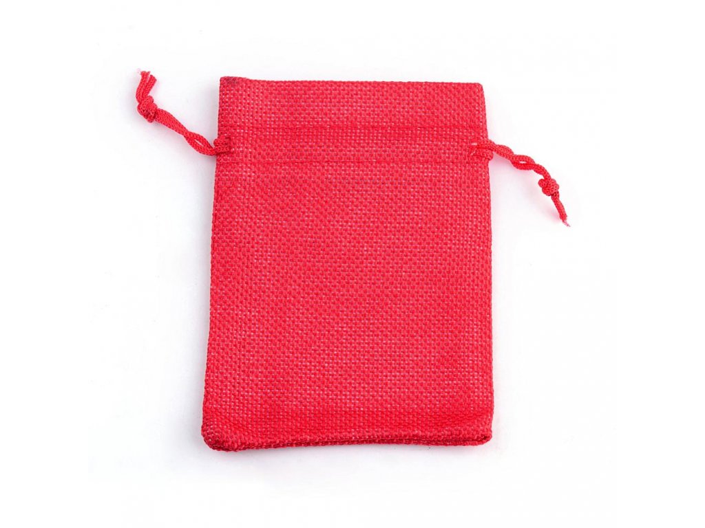 Sáček z polyesteru 9x7cm červený