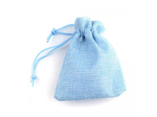 Sáček z polyesteru 9x7cm světle modrý